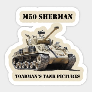 M50 Sherman blk_txt Sticker